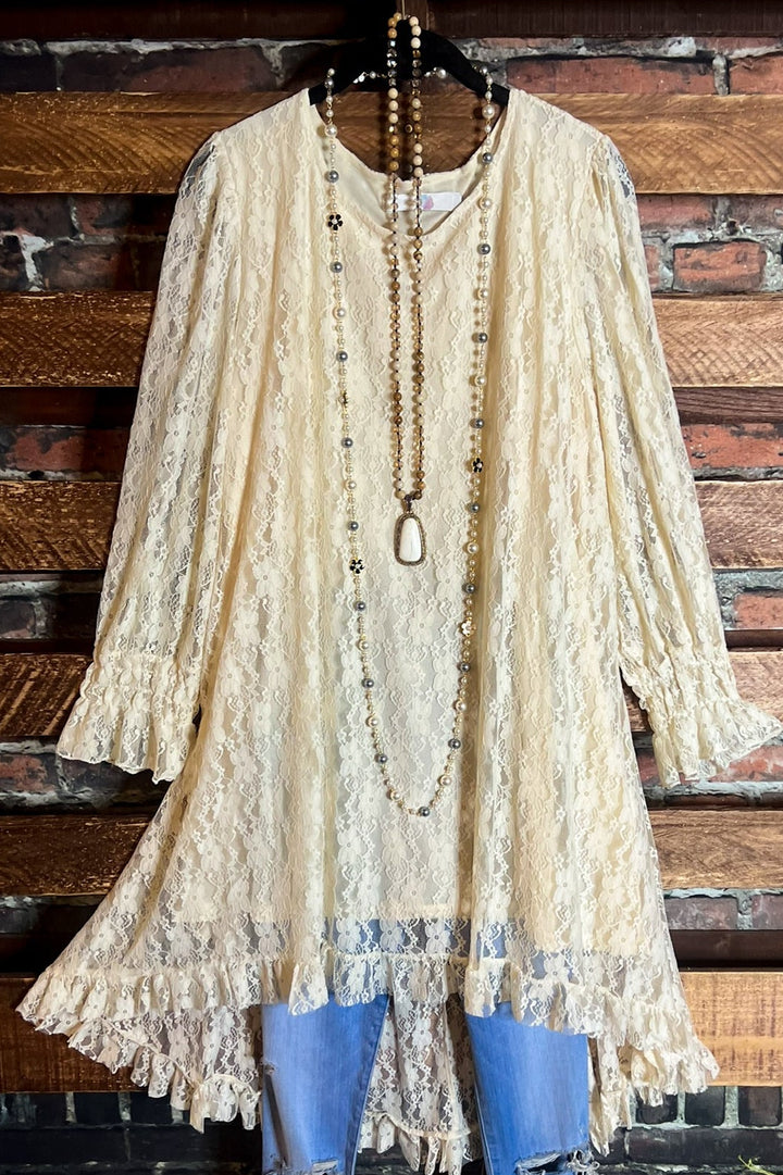 Perfect & Fab Timeless Natural Lace Tunic Dress