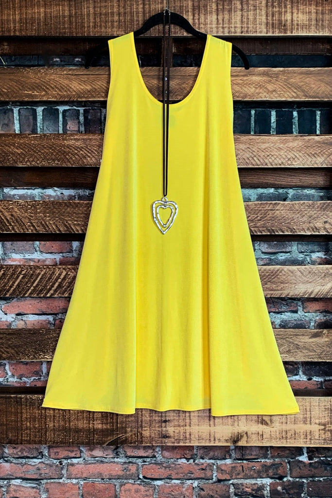 DRESS TUNIC IN SUNSHINE YELLOW-----------SALE