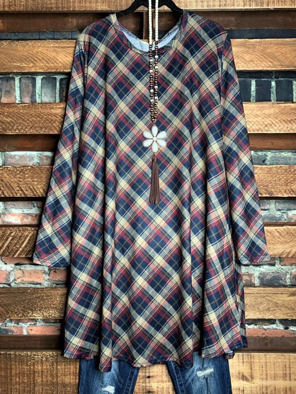 PLAID WITH YOUR HEART DRESS IN MULTI-COLOR---------SALE