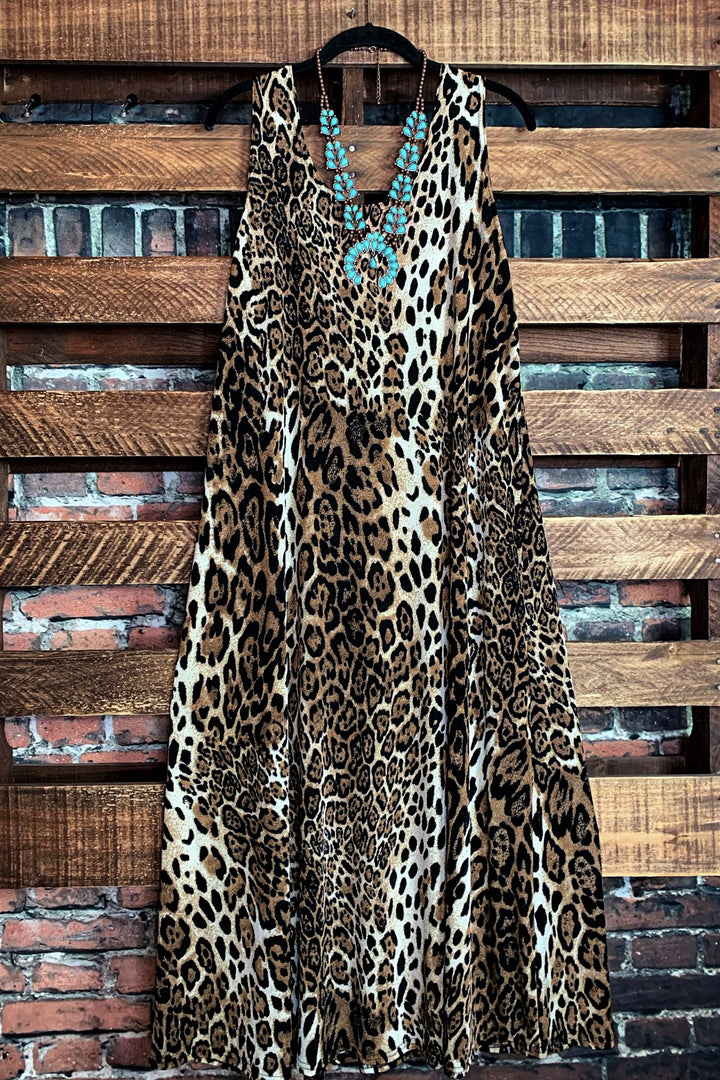 LEOPARD PRINT MAXI DRESS MULTI-COLOR ------SALE