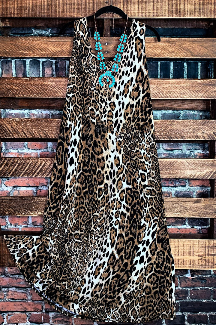 LEOPARD PRINT MAXI DRESS MULTI-COLOR ------SALE