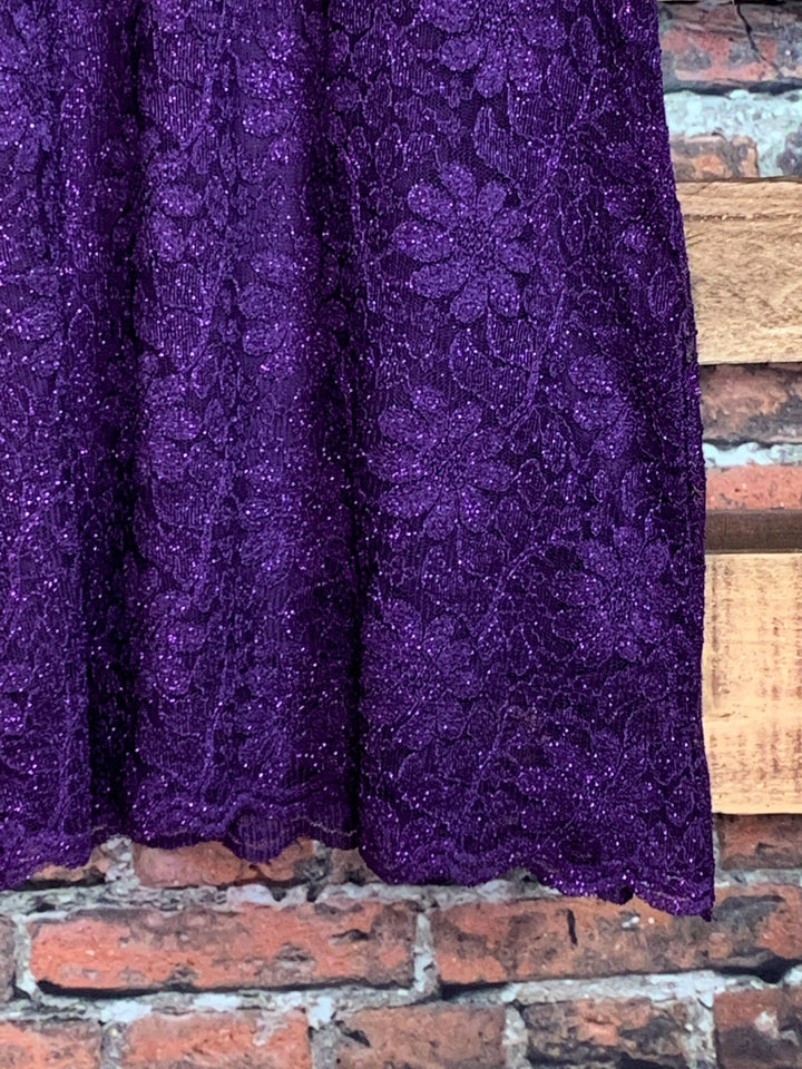 LOVELY DAY PURPLE LACE SPARKLE DRESS  6 - 14------------SALE