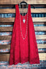 LOVELY DAY RED RUBY LACE SPARKLE DRESS  6 - 14