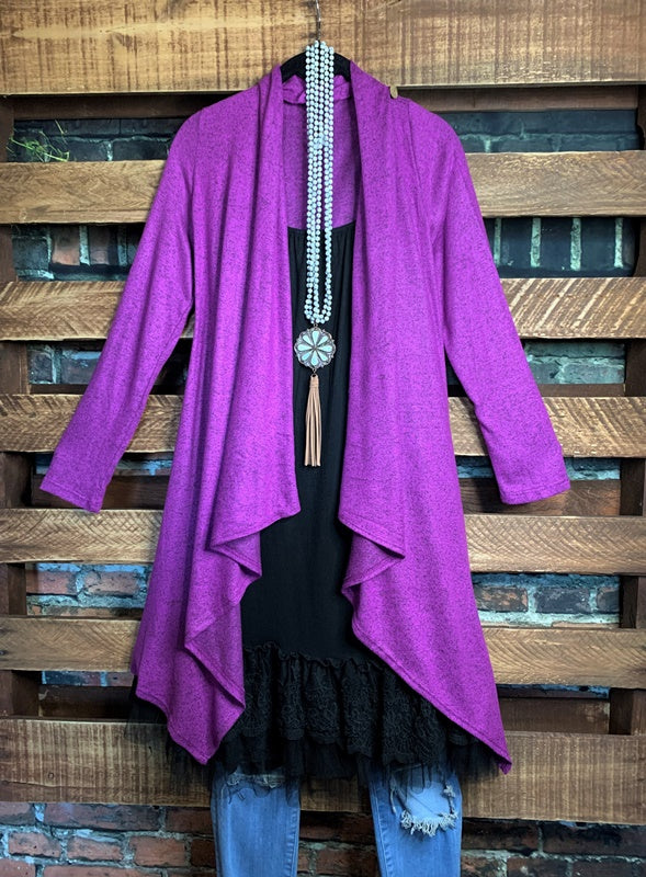 JUST LIKE THAT CARDIGAN SWEATER IN MAGENTA -----------SALE