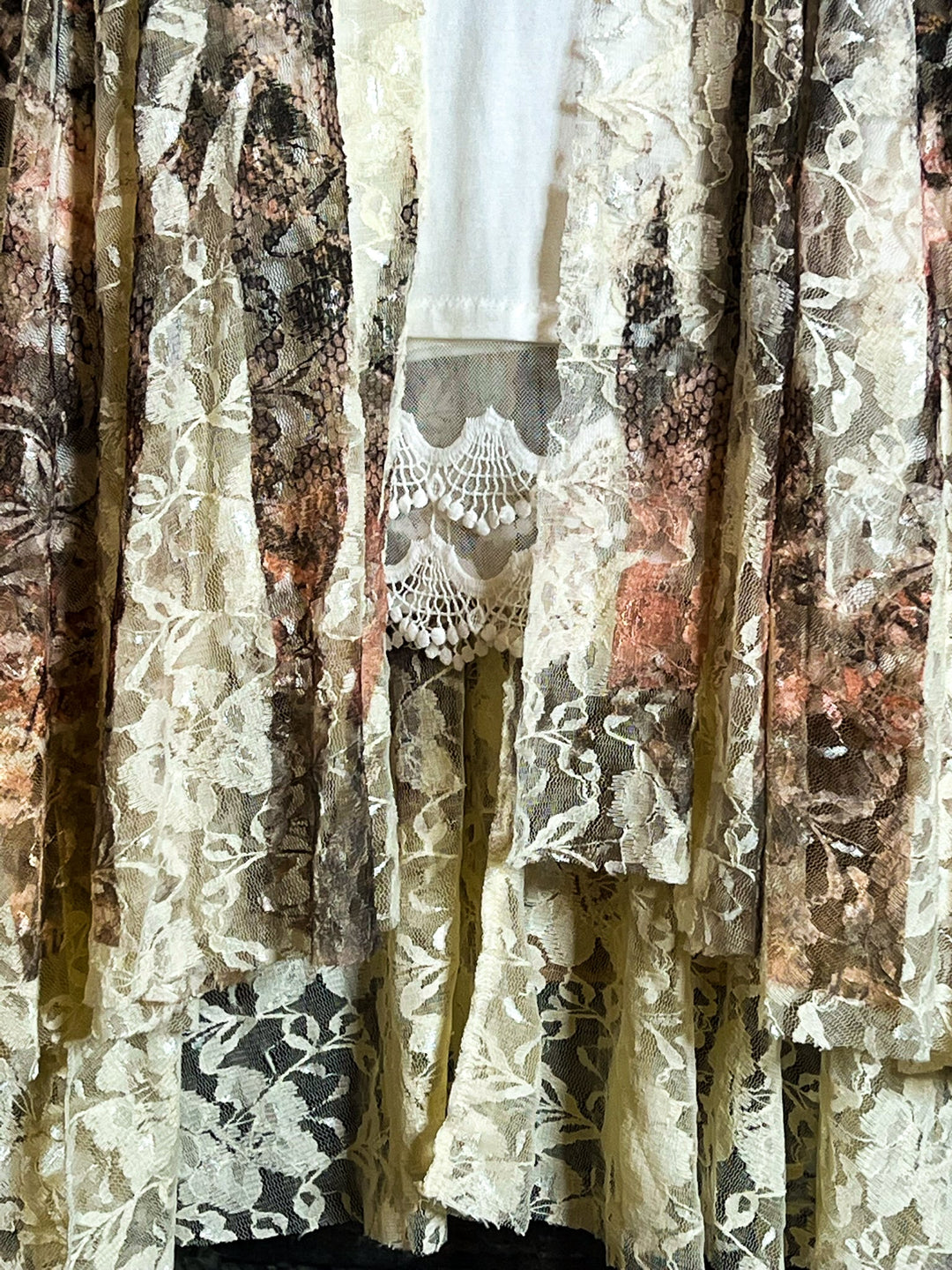 RUSTIC  VINTAGE INSPIRED JACKET CARDIGAN IN BEIGE, BROWN & RUST