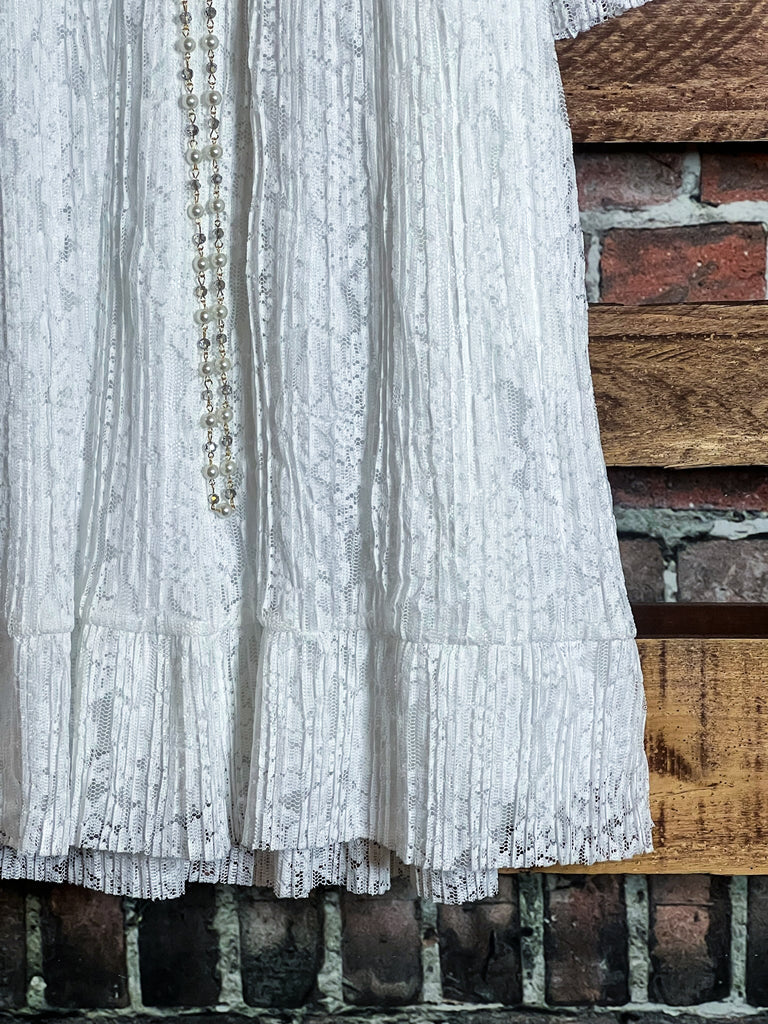 LIKE AN ENCHANTED DREAM IVORY LACE OVERSIZED MAXI DRESS