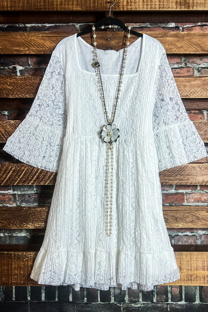 LIKE AN ENCHANTED DREAM IVORY LACE OVERSIZED MAXI DRESS