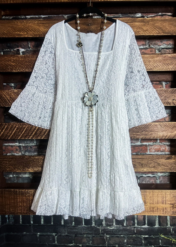 LIKE AN ENCHANTED DREAM IVORY LACE OVERSIZED MAXI DRESS