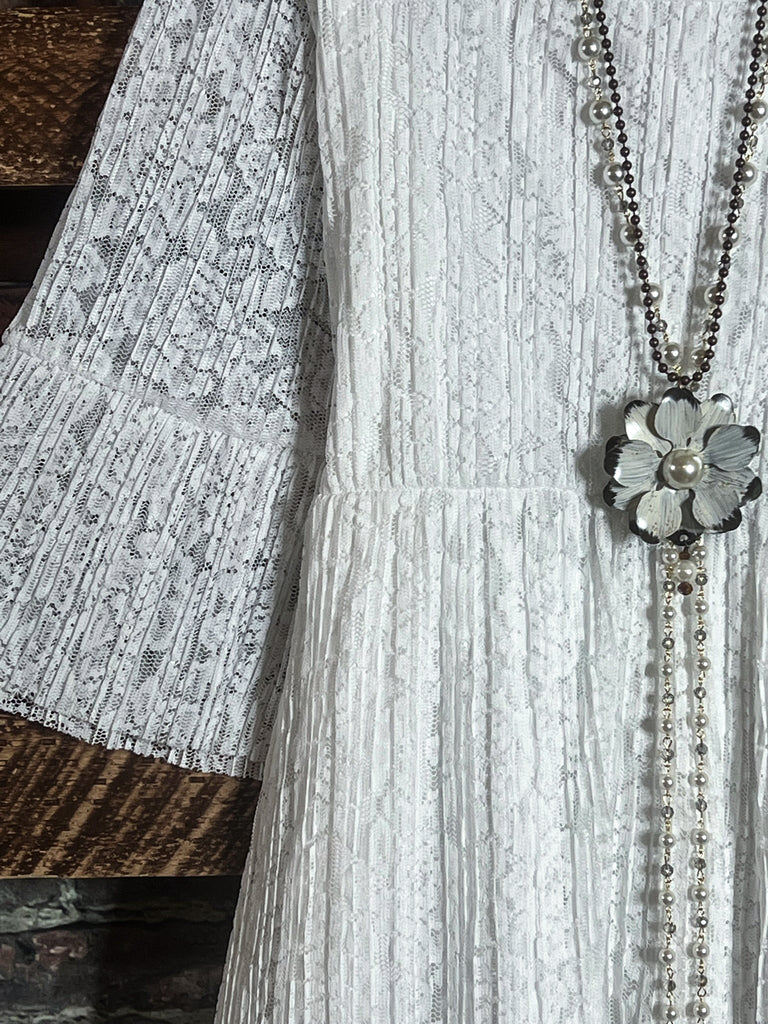 LIKE AN ENCHANTED DREAM IVORY LACE OVERSIZED MAXI DRESS