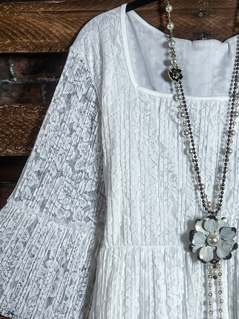 LIKE AN ENCHANTED DREAM IVORY LACE OVERSIZED MAXI DRESS