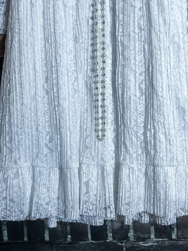 LIKE AN ENCHANTED DREAM IVORY LACE OVERSIZED MAXI DRESS