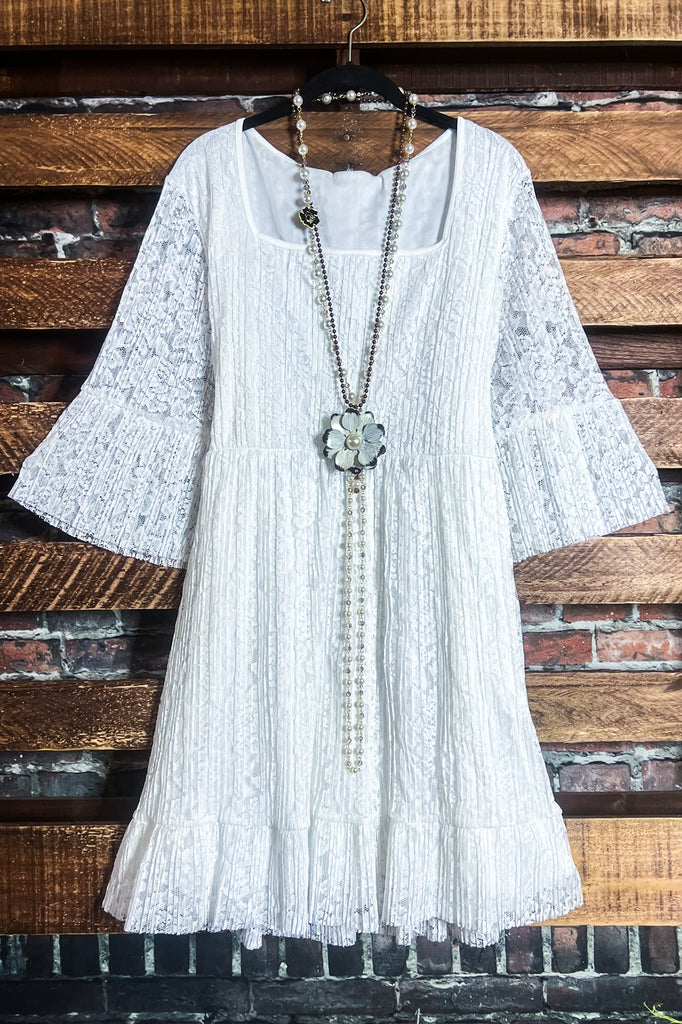 LIKE AN ENCHANTED DREAM IVORY LACE OVERSIZED MAXI DRESS