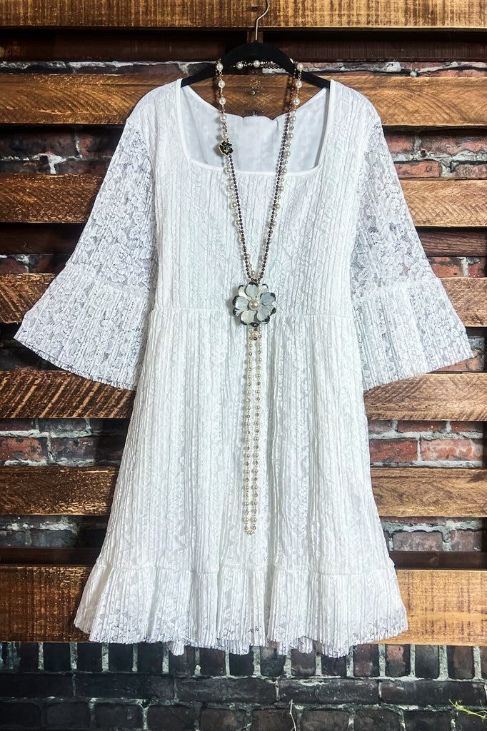 LIKE AN ENCHANTED DREAM IVORY LACE OVERSIZED MAXI DRESS