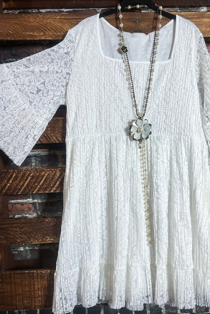 LIKE AN ENCHANTED DREAM IVORY LACE OVERSIZED MAXI DRESS