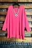 FOREVER PERFECTLY SIMPLE & OVERSIZED TUNIC IN ROSE