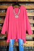 FOREVER PERFECTLY SIMPLE & OVERSIZED TUNIC IN ROSE