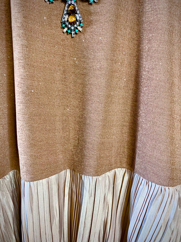 Glamour Sparkle Blouse in Mocha Size Small S - 2X------sale