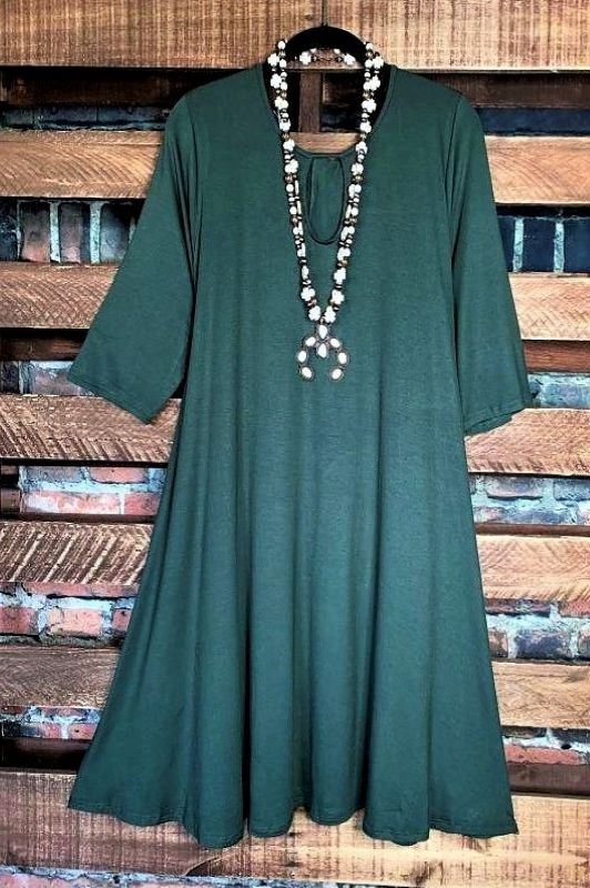 ADORABLY YOURS DRESS IN DARK OLIVE------------SALE