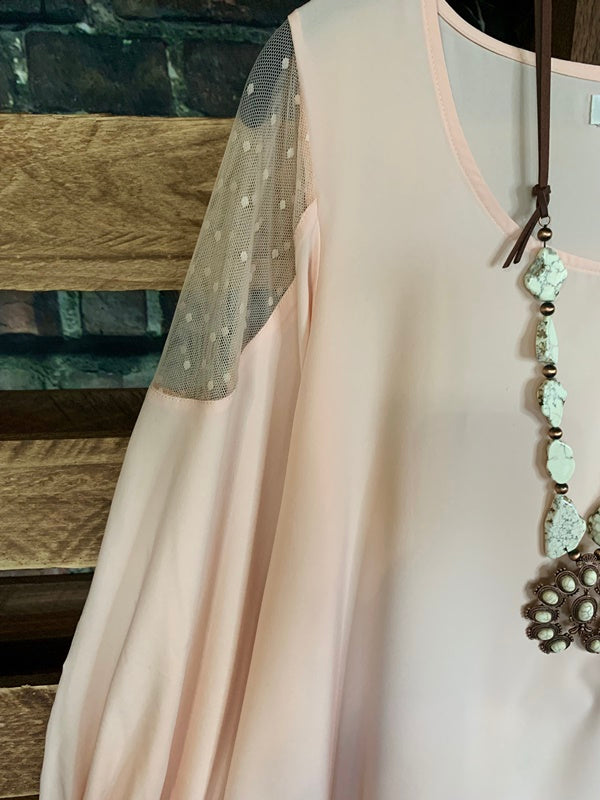 Large - Blouse Top in  Dusty Pink---------------SALE