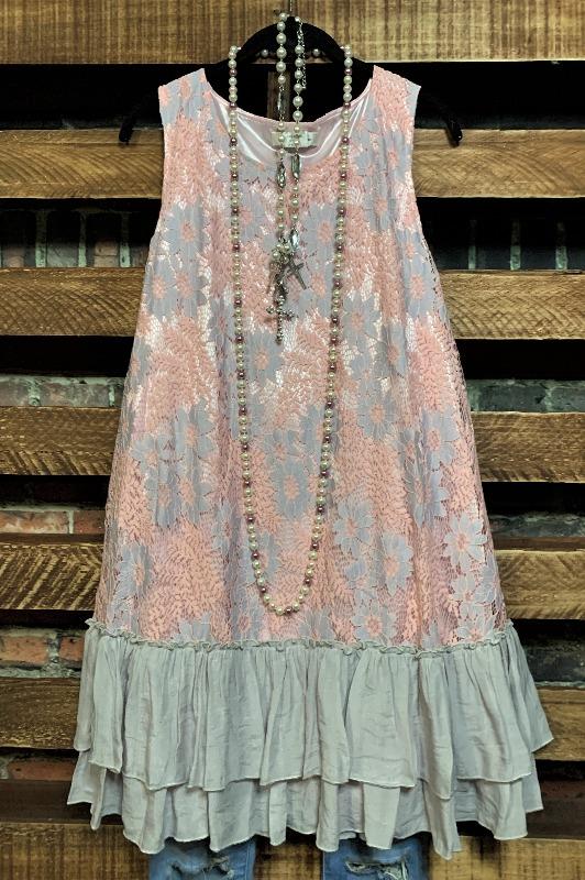 LACE LAYERING DRESS IN MULTI-COLOR----------------SALE