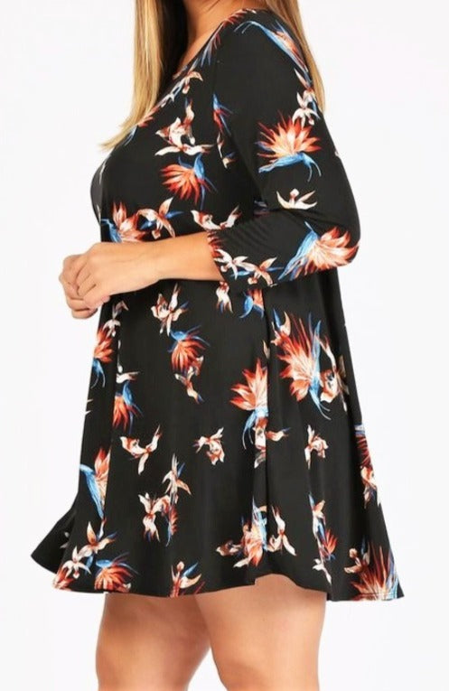 Getaway Dream Dress in Black Mix ----------Sale