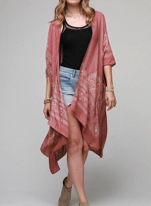 SWEET SOUL BALI KIMONO IN BURNT ORANGE