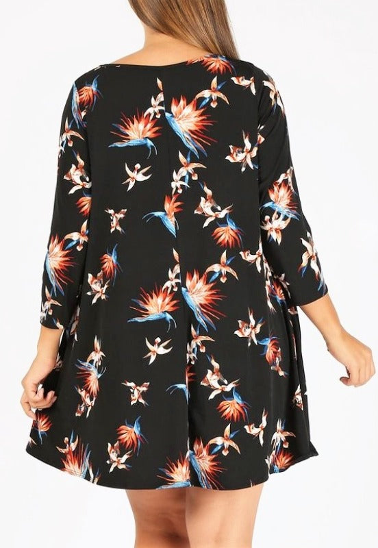 Getaway Dream Dress in Black Mix ----------Sale