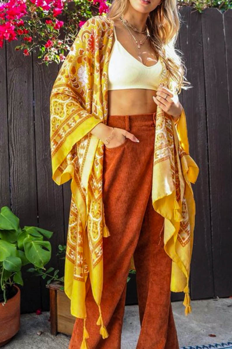 SUN MY FAVORITE STAR KIMONO IN MULTI-COLOR