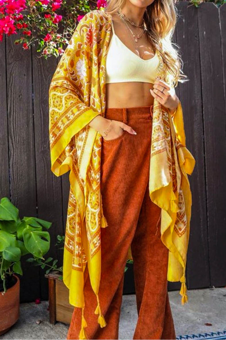 SUN MY FAVORITE STAR KIMONO IN MULTI-COLOR