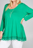 INFINITE POSSIBILITIES LACE KELLY GREEN T-SHIRT TOP