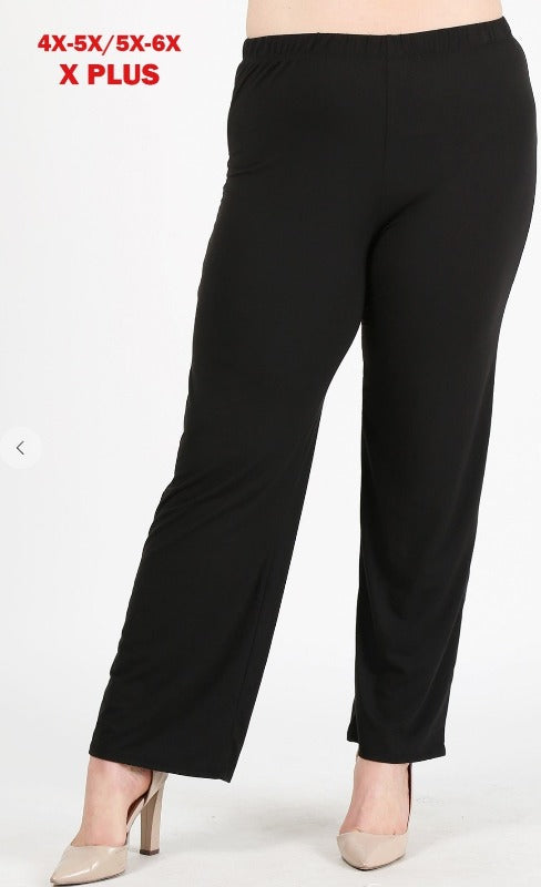 Plus Size Lounge High-Waist Lightweight Pants in Black