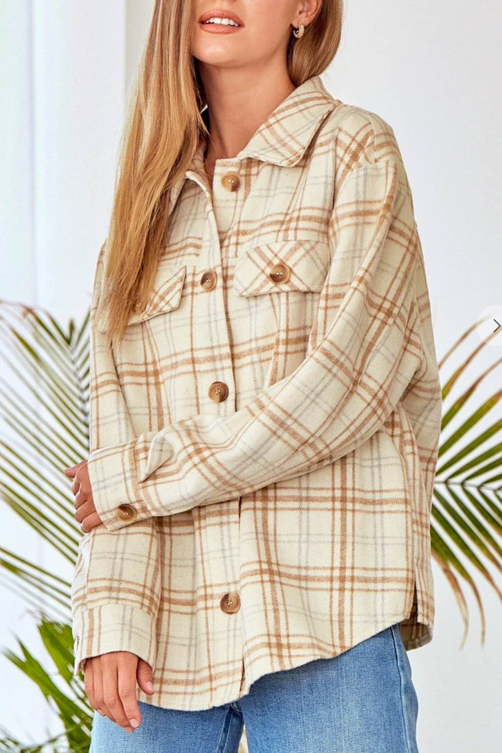 CLASSIC TIMELESS PLAID JACKET IN BEIGE