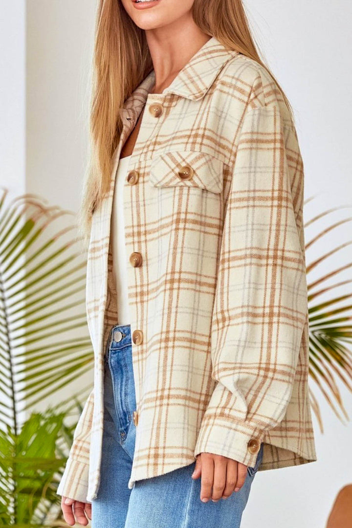 CLASSIC TIMELESS PLAID JACKET IN BEIGE