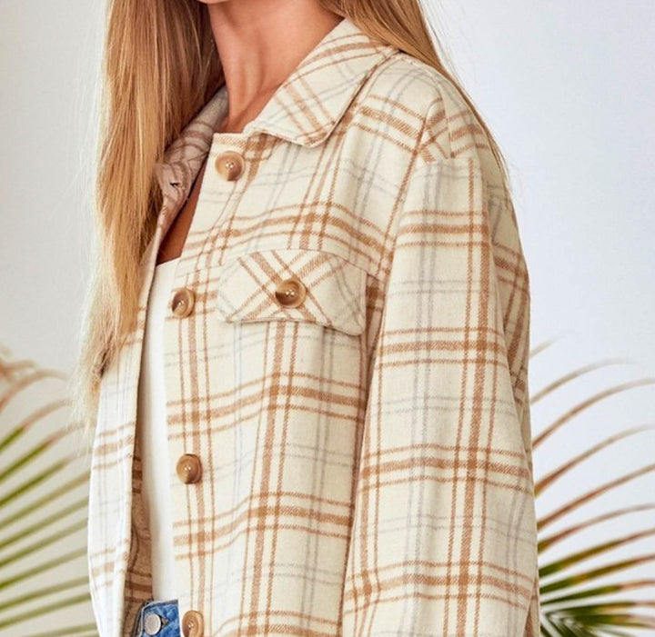 CLASSIC TIMELESS PLAID JACKET IN BEIGE