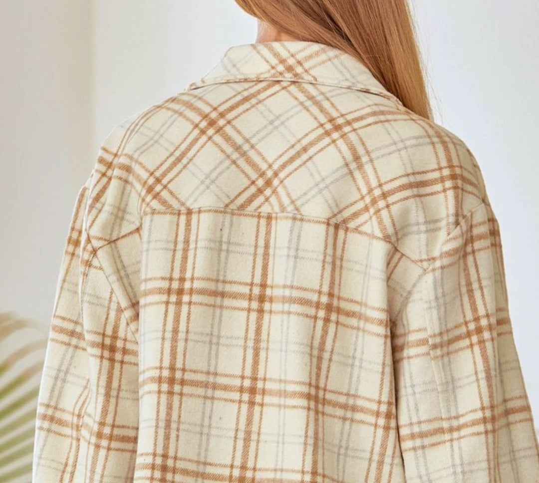 CLASSIC TIMELESS PLAID JACKET IN BEIGE