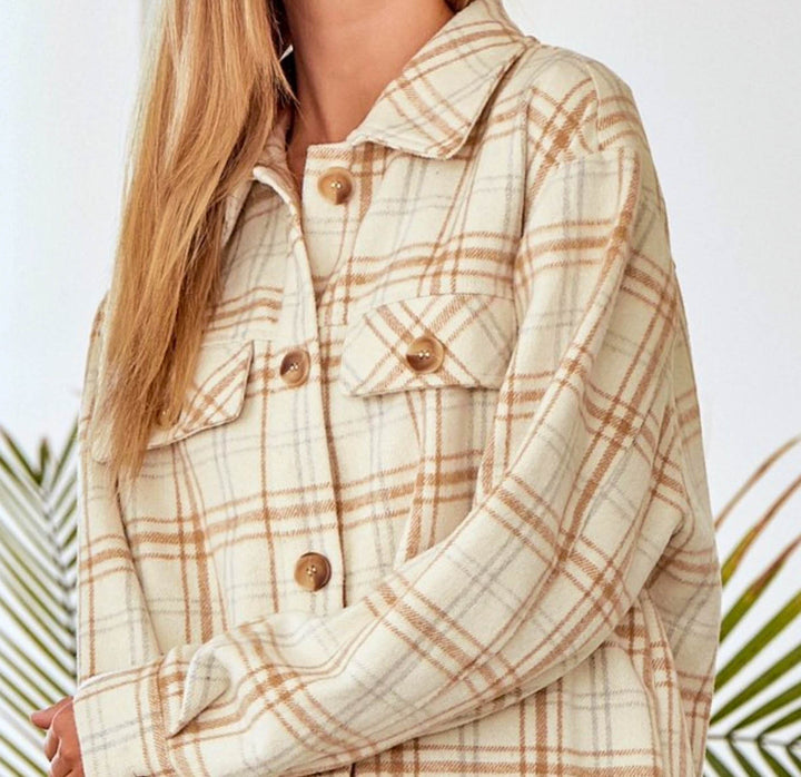 CLASSIC TIMELESS PLAID JACKET IN BEIGE