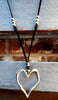 SEDONA GYPSY HEART NECKLACE & EARRING SET SILVER COLOR