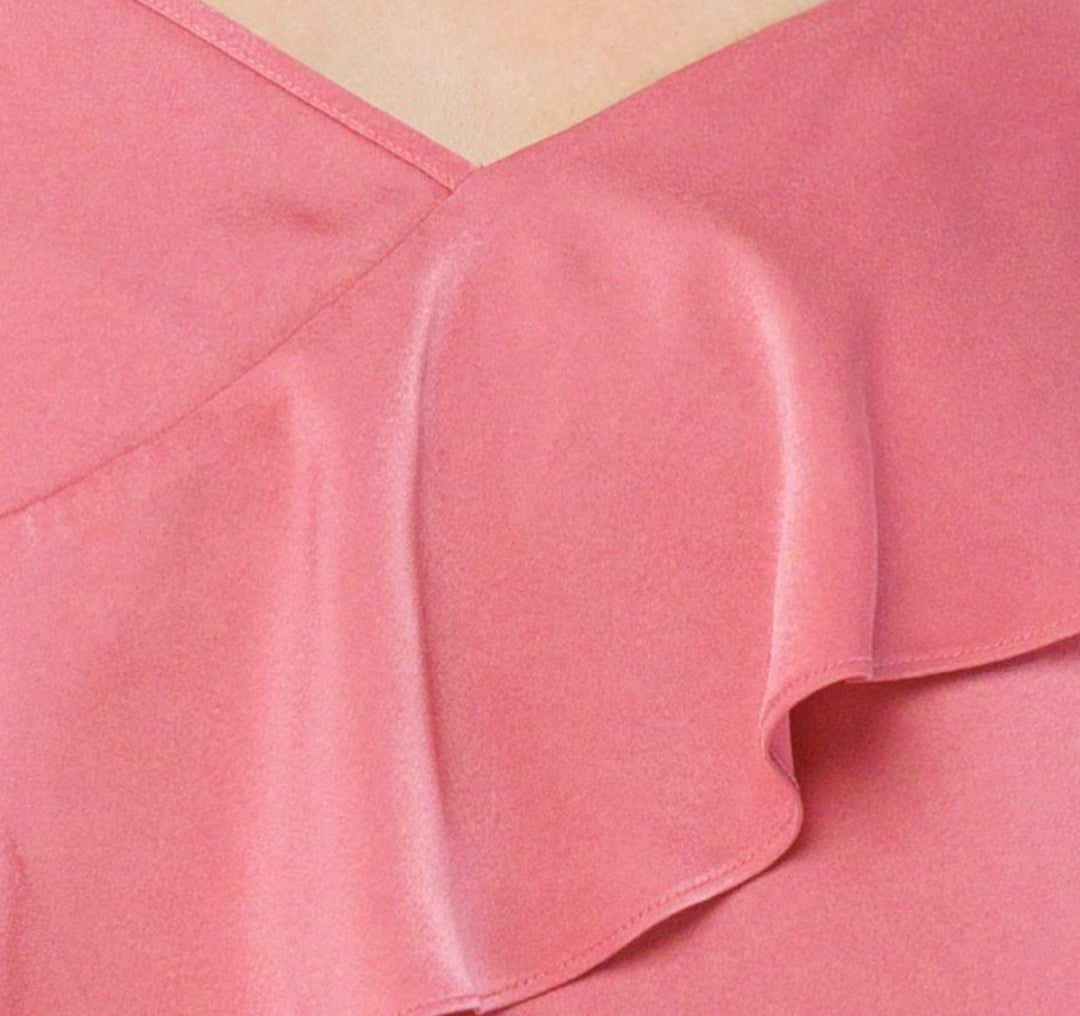 18-24 SIZE - MY SWEET LOVE STYLISH SATIN TOP IN PINK--------SALE