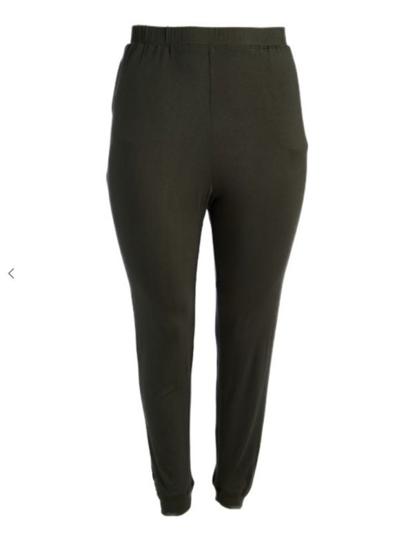 High-Waist Lightweight Jogger Pants in Black