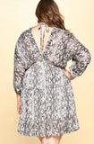 Magic Moments Fabulous Dress Animal Print in Gray Mix------------SALE