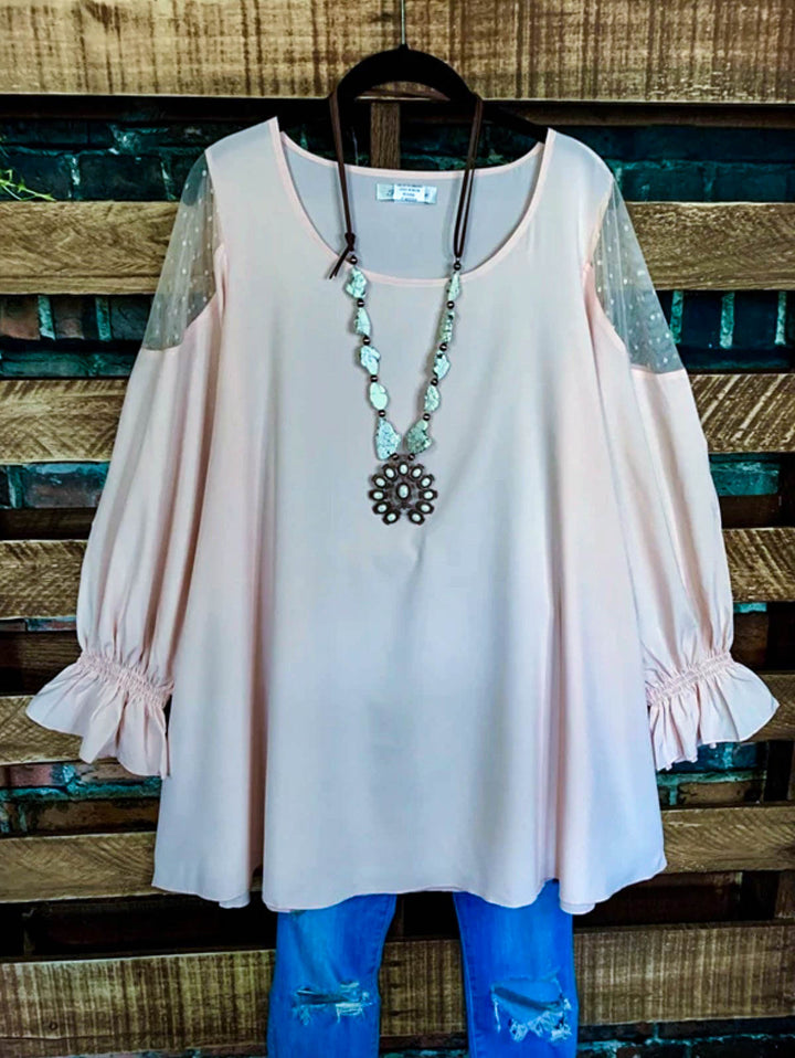 Large - Blouse Top in  Dusty Pink---------------SALE