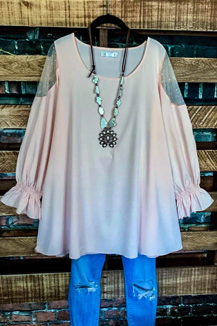 Large - Blouse Top in  Dusty Pink---------------SALE