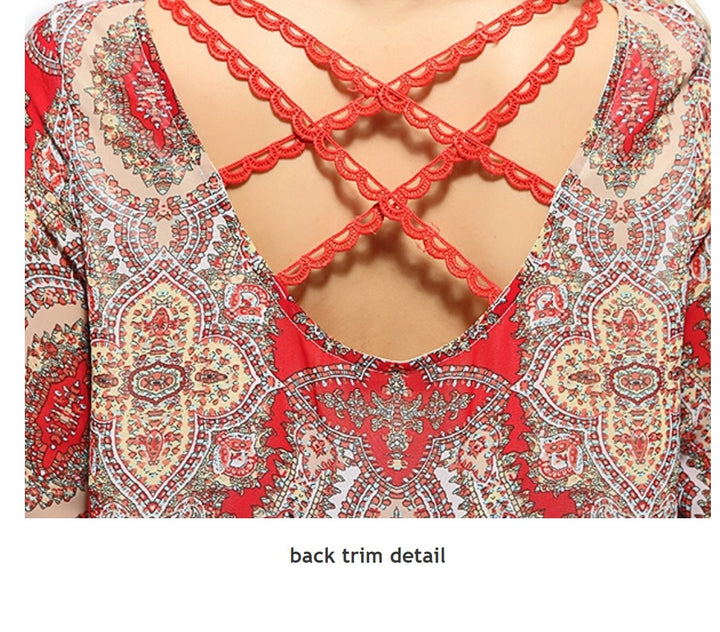 A ROMANTIC TWIST PAISLEYS CHIFFON TOP IN CORAL & MULTI-COLOR