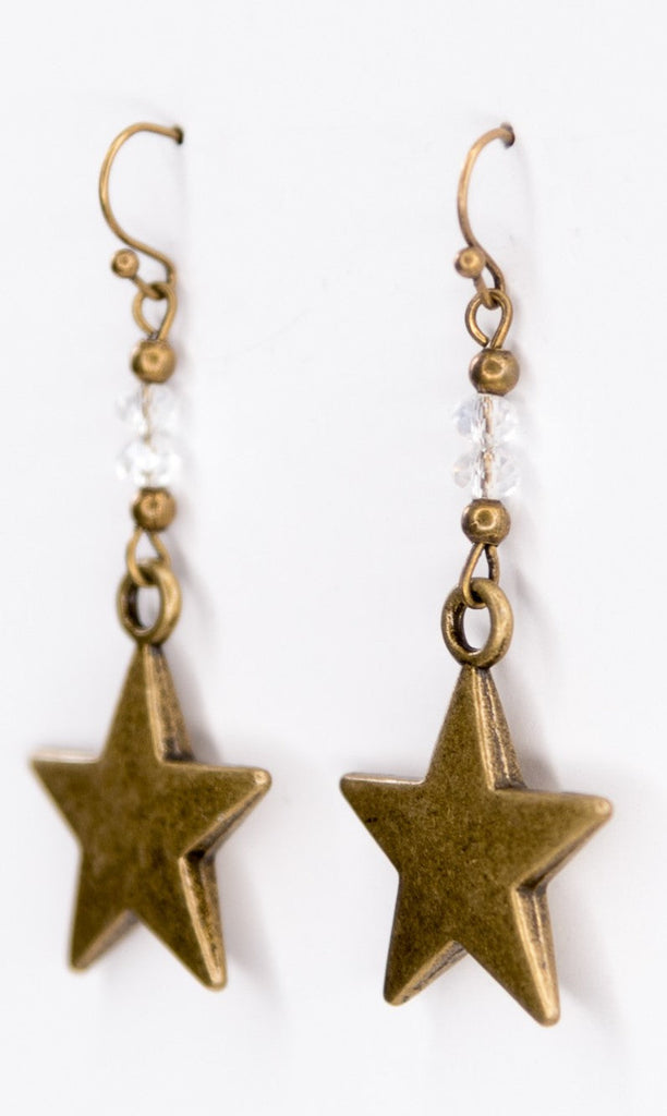 A Star is Born Earrings in Bronze Star Charm