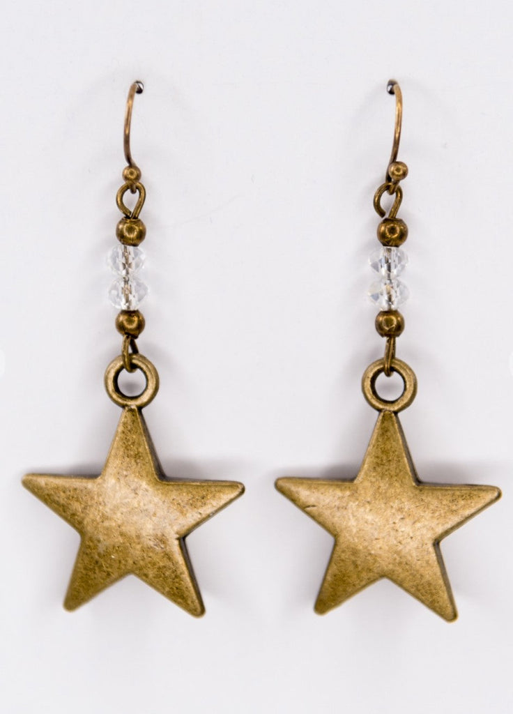 A Star is Born Earrings in Bronze Star Charm