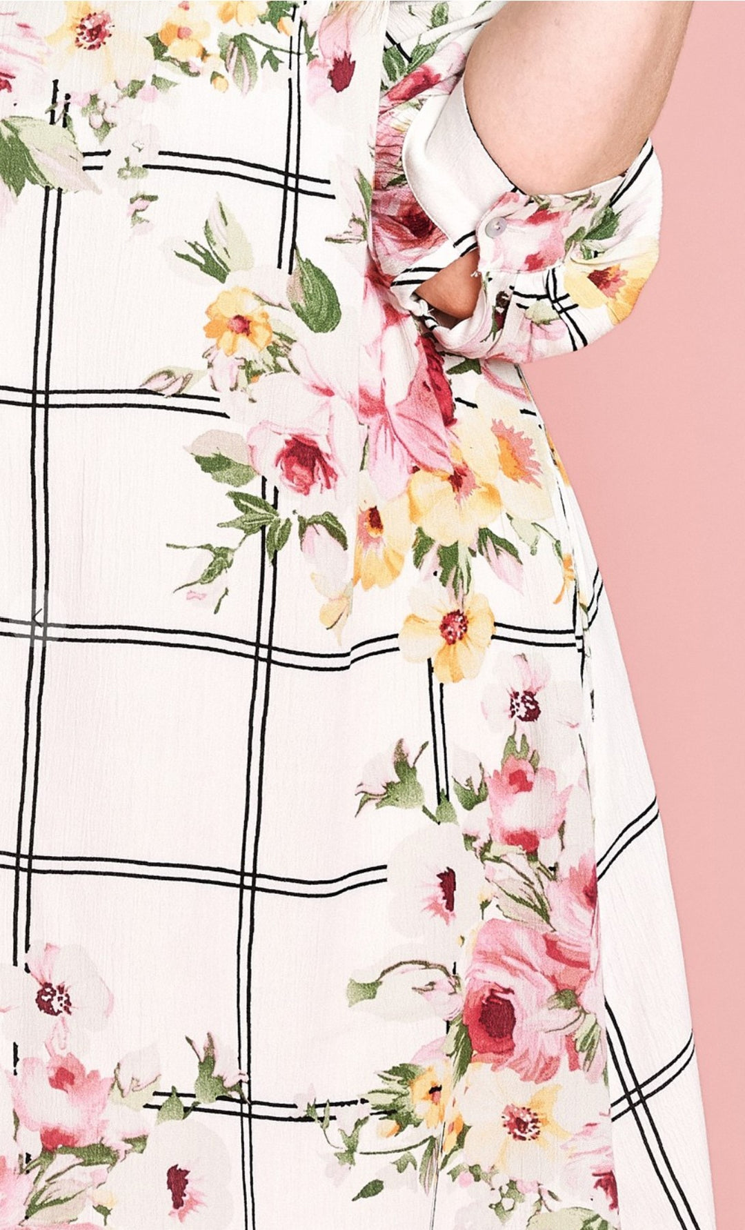 Dress in Ivory & Multi----------Sale