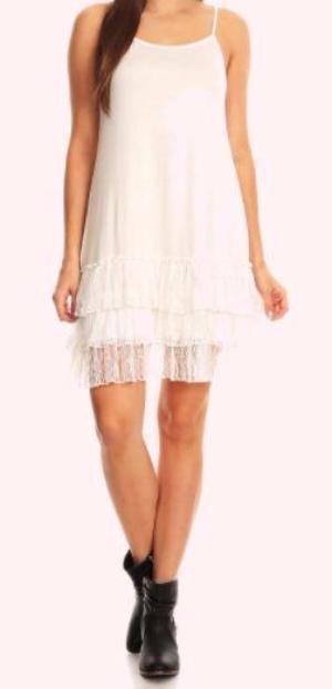 LOVE OF MY LIFE LACE SLIP CAMISOLE DRESS IN CREAM [product vendor] - Life is Chic Boutique