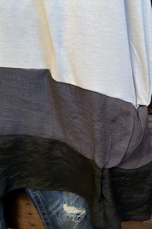 6-8 SIZE -  STYLISH T-TUNIC IN GRAY ----sale