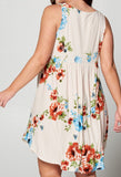 BEAUTY OF THE SEASON FLORAL DRESS IN IVORY & MIX