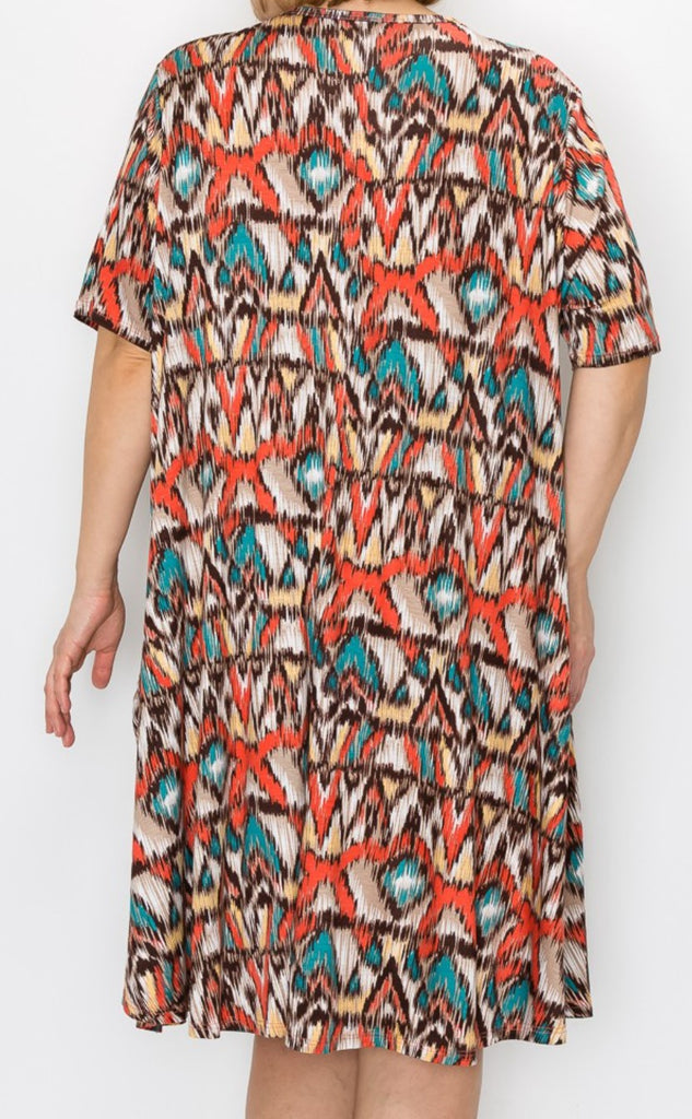 DRESS 5X IN MULTI-COLOR-----------SALE